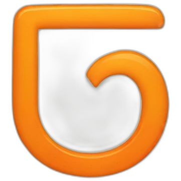 O LETTER orange emoji