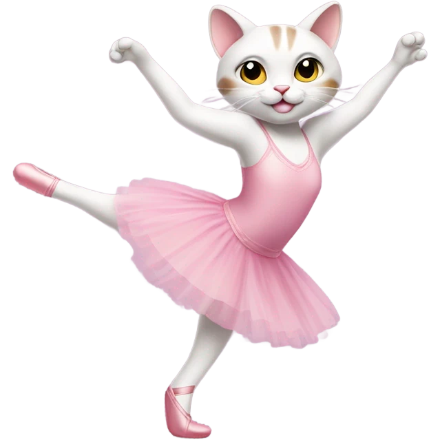 Cat with ballet shoes emoji