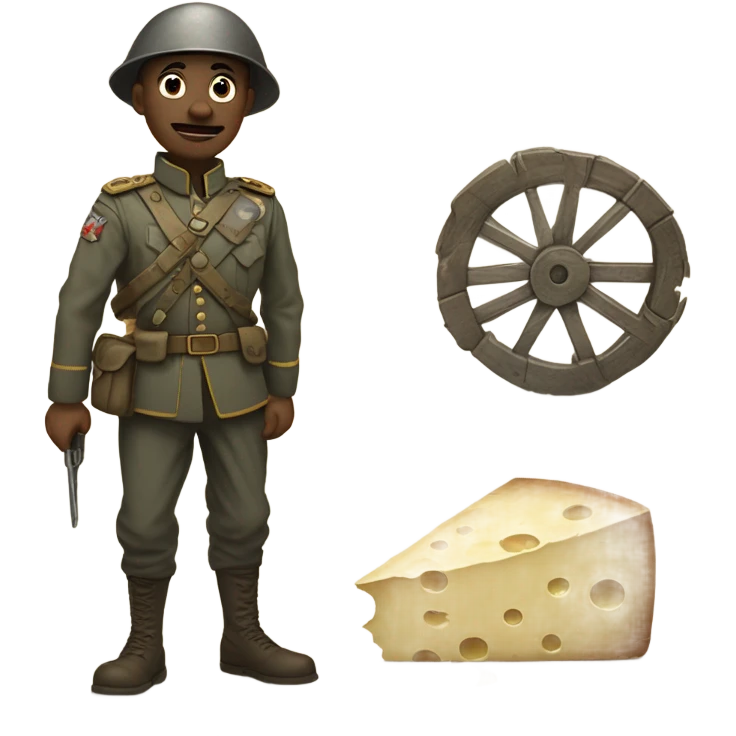 My rotten soldier, my sweet cheese emoji