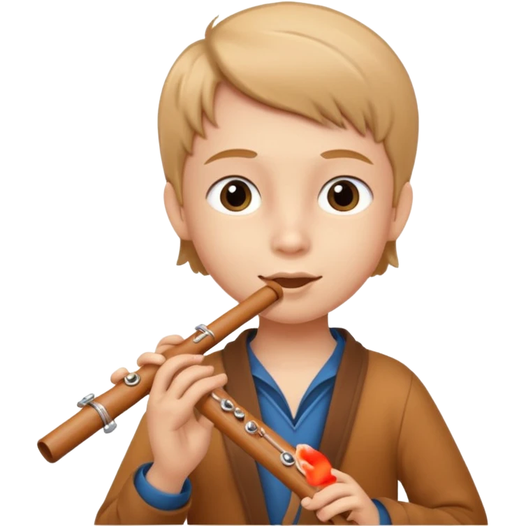 kid plays flute emoji