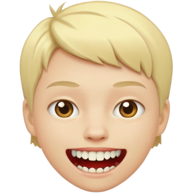 blonde short hair vampire emoji
