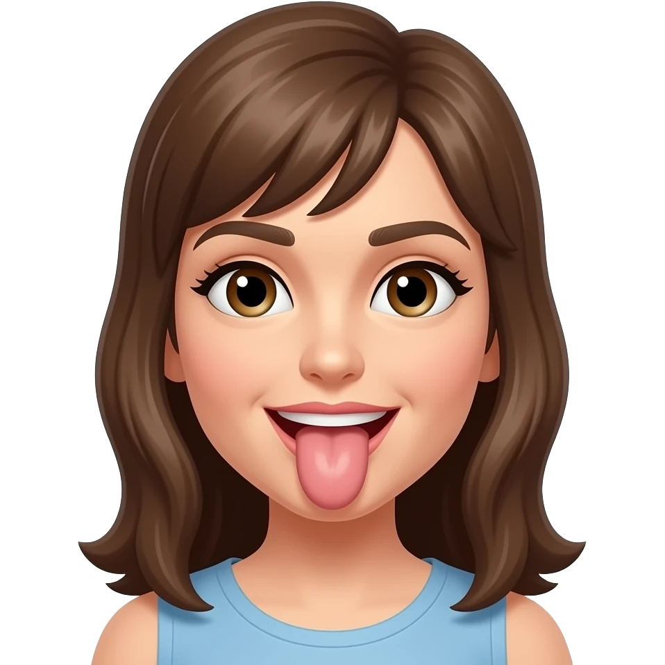 Une femme avec une bite dans la bouche emoji