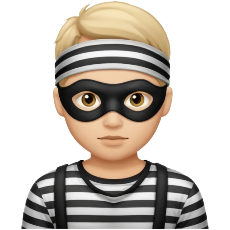A theif robber emoji,Stripped shirt.eye mask. emoji