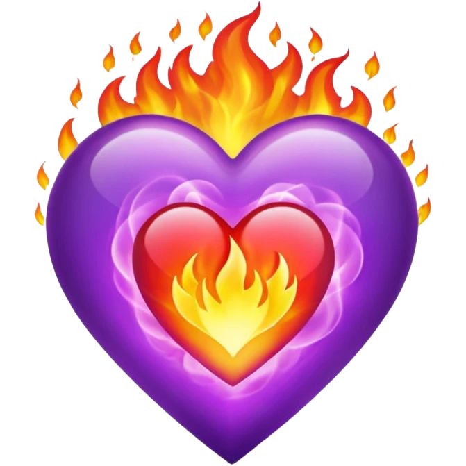 Heart Fire Purple emoji