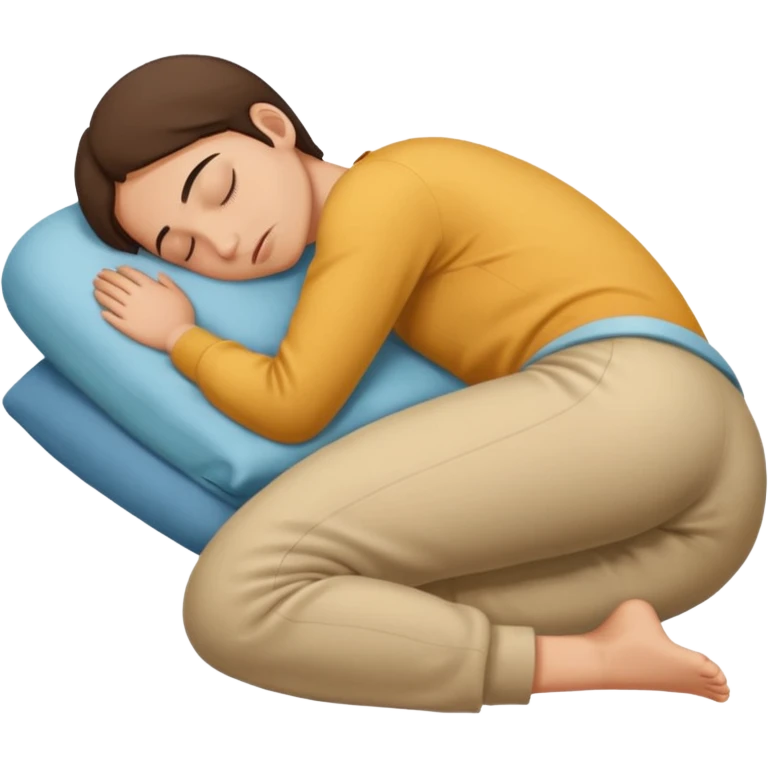 person sleeping face down on their stomach emoji