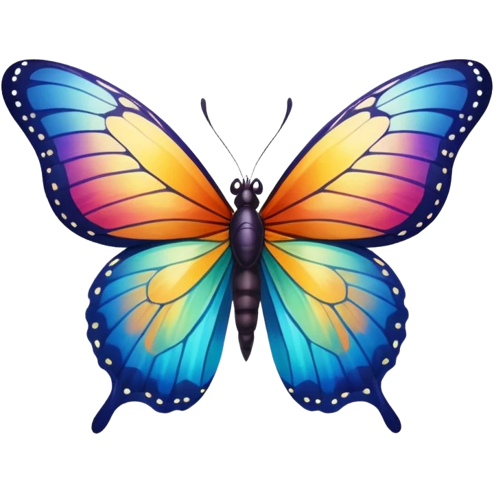 پروانه ای که داره از پیله در میاد و به سمت آسمان آبی او دل جنگل پرواز مبکنه emoji