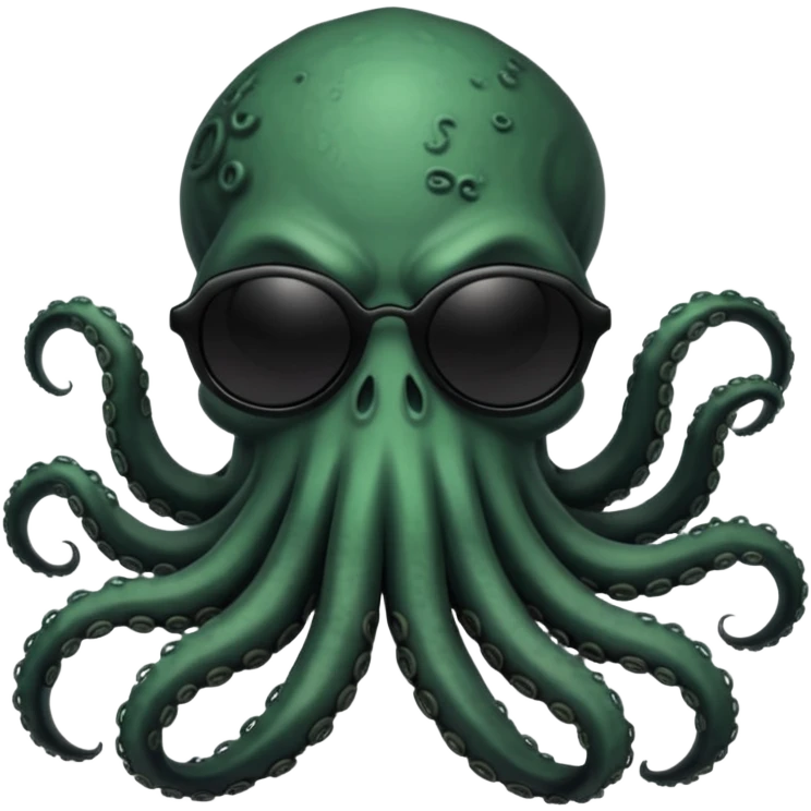 dark cthulhu with black sunglasses emoji