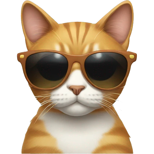 Cat with sunglasses emoji