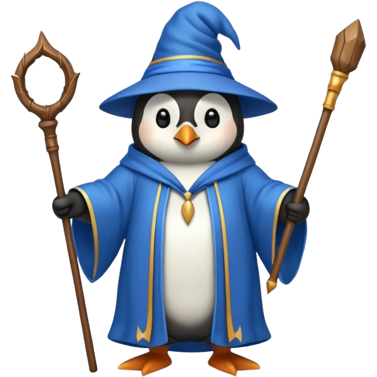 Penguin Wizard emoji