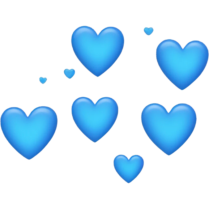 Blue hearts emoji
