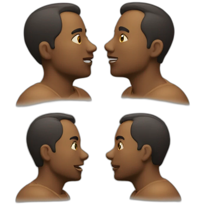 dos Emojis dándose un beso emoji