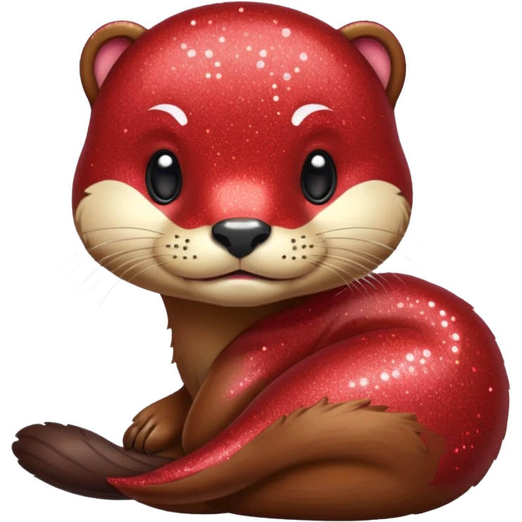 red glitter otter emoji