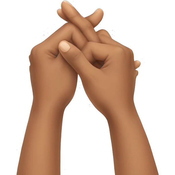 two hands holding each other's forearms in greeting emoji
