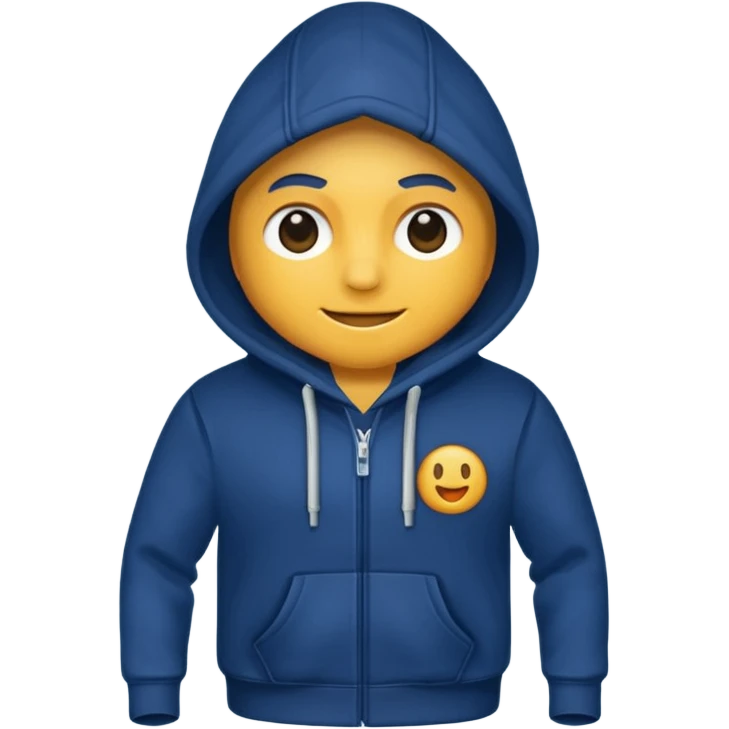 hoddie darkblue without smiley and without people emoji