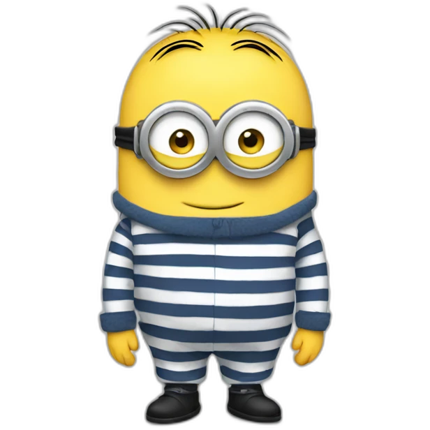 Minion in striped pyjamas emoji