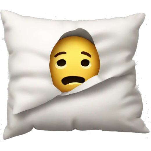 cartoon head buried in pillow emoji