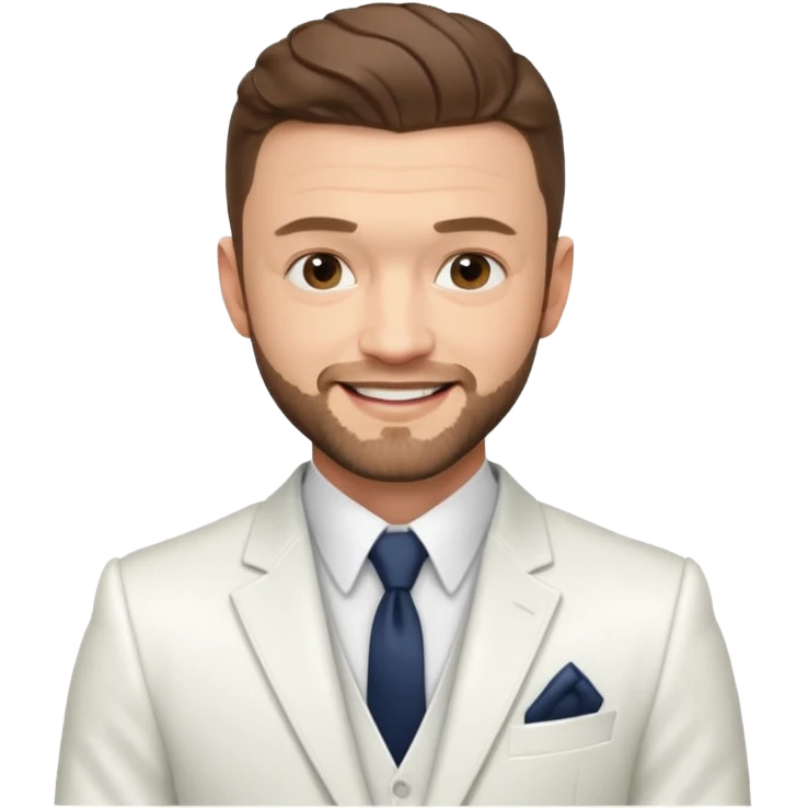 Justin Timberlake with white suit emoji