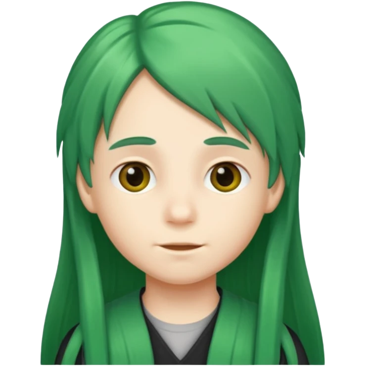 long green haired kid emoji