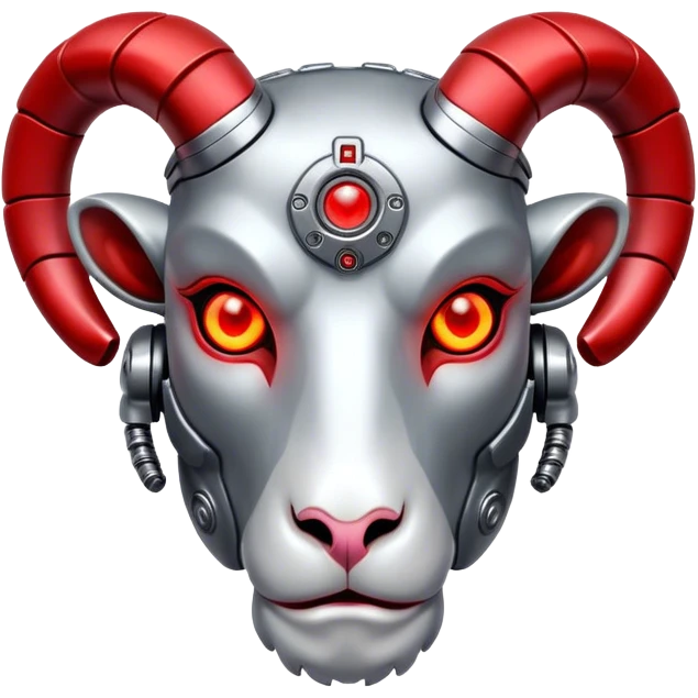 A terminator style Ram  king emoji