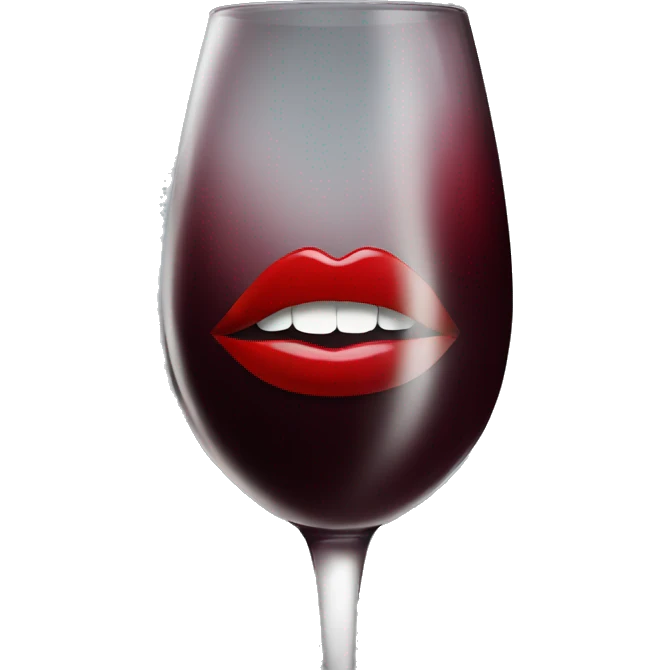 red wine lips emoji