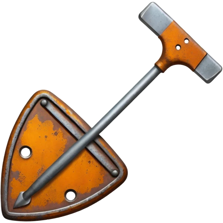 Double-sided quarry pick emoji
