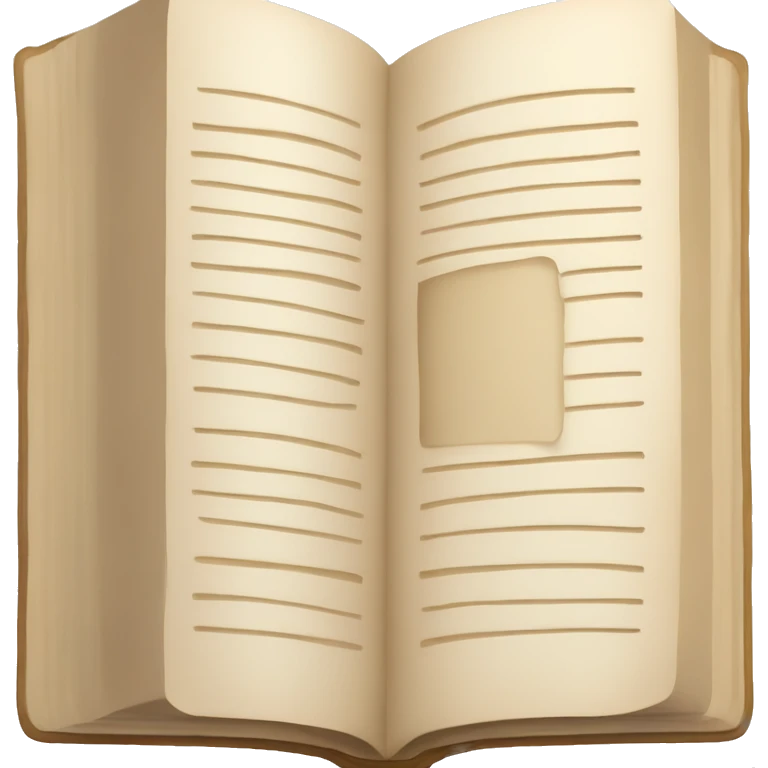 An open, hardcover book, depicted with a beige cover. Commonly used for various content concerning reading, writing, learning, and schooling. emoji