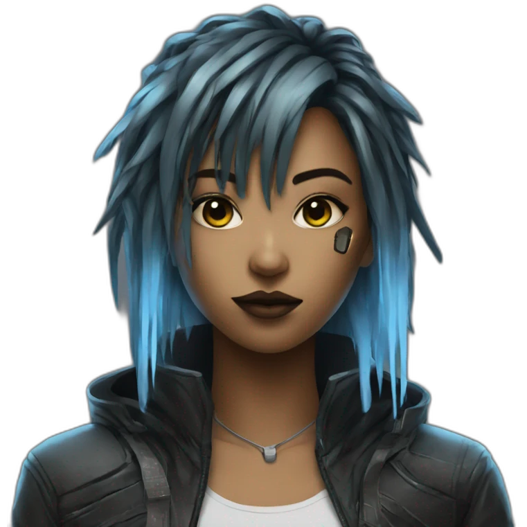 cyberpunk girl emoji