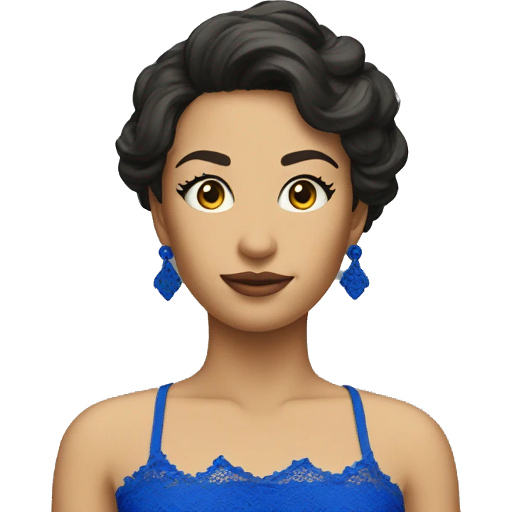 Royal blue lace top  emoji