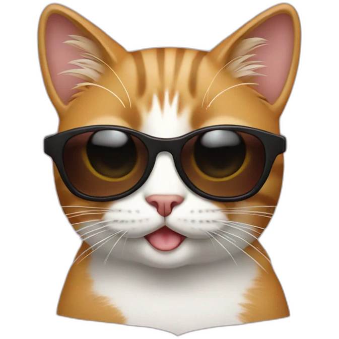 Cat with sunglasses emoji