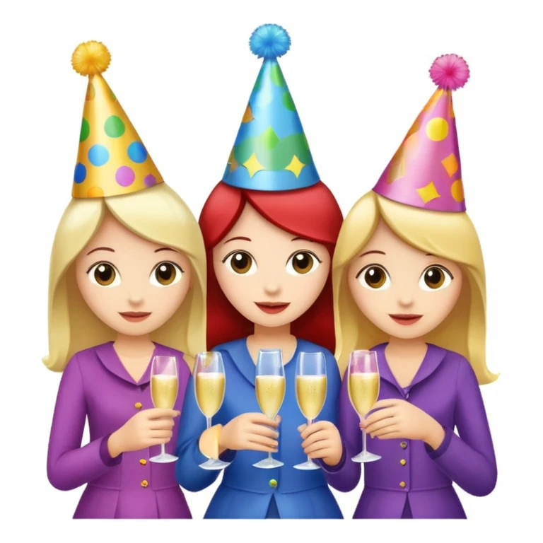 girls celebrating  emoji