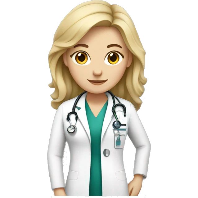 White girl doctor emoji