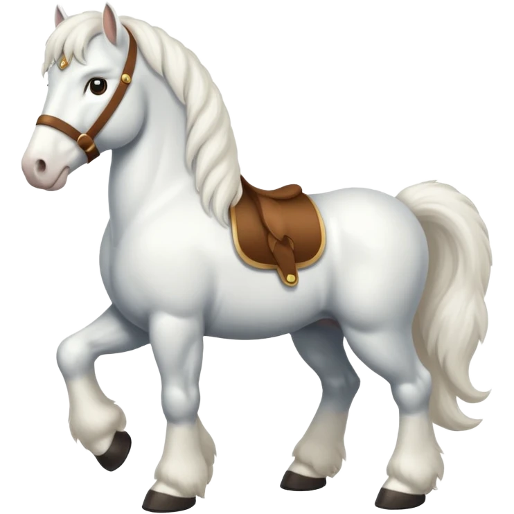 White shire horse emoji