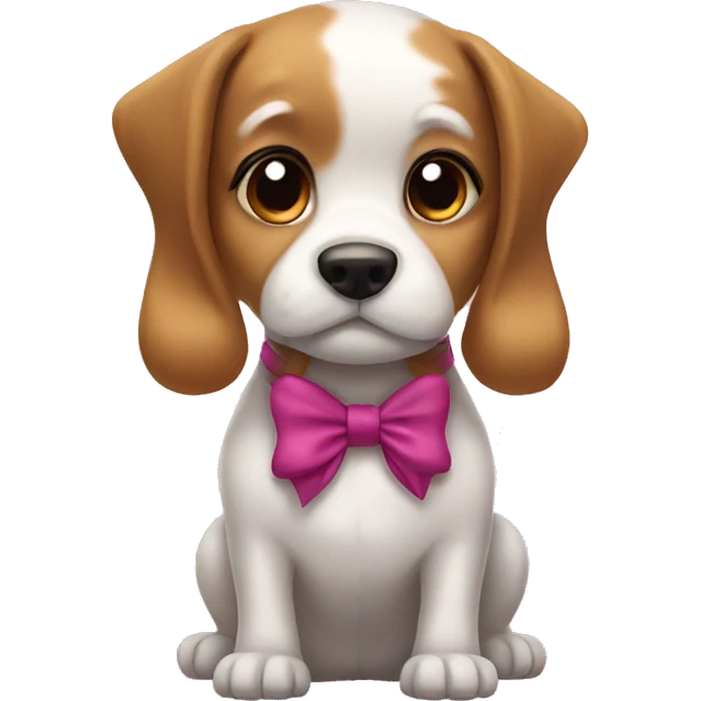 dog with a bow  emoji