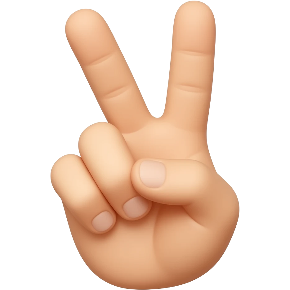 das ✌️ empji aber nur das der daumen auch drausen ist also lit 3 findern der daumen soll aufgespreizt nach drausen sein emoji