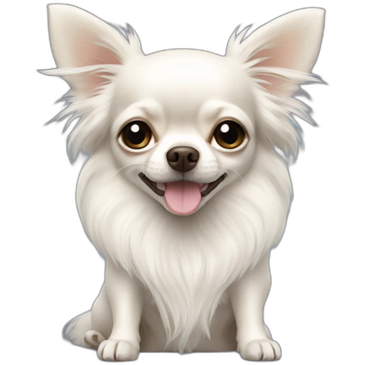 White long hair Chihuahua emoji
