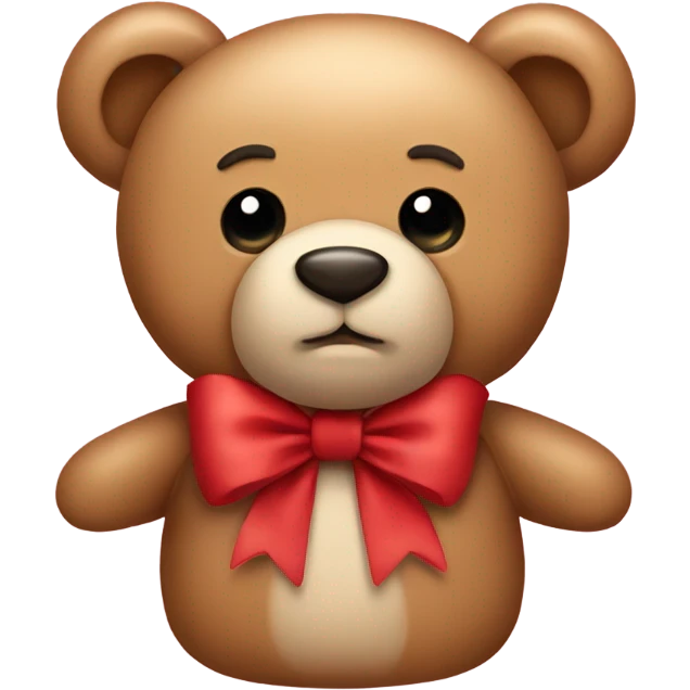 Teddy bear with bow emoji