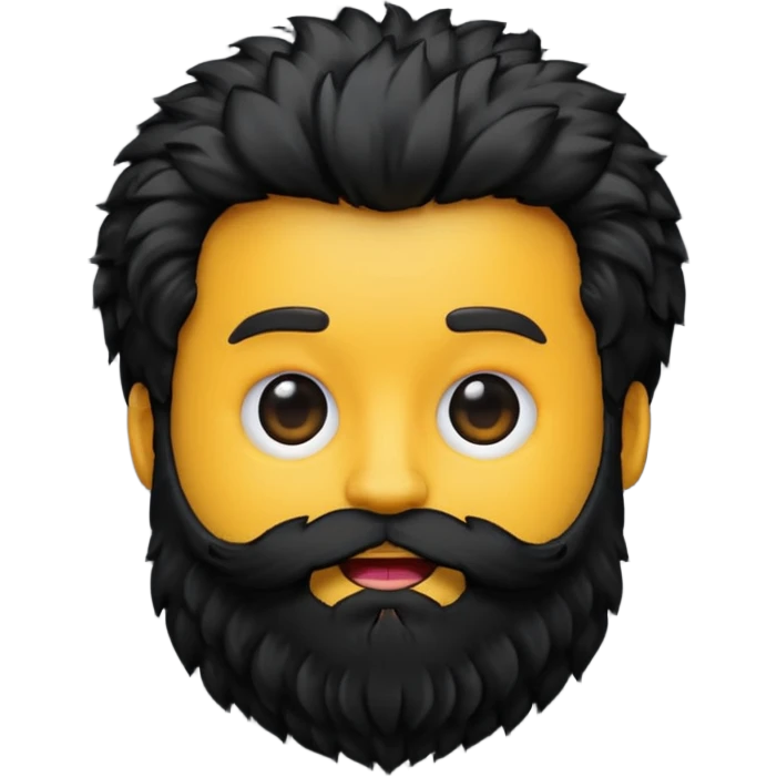Сгенерируй мне бороду без человека в стиле эмодзи emoji