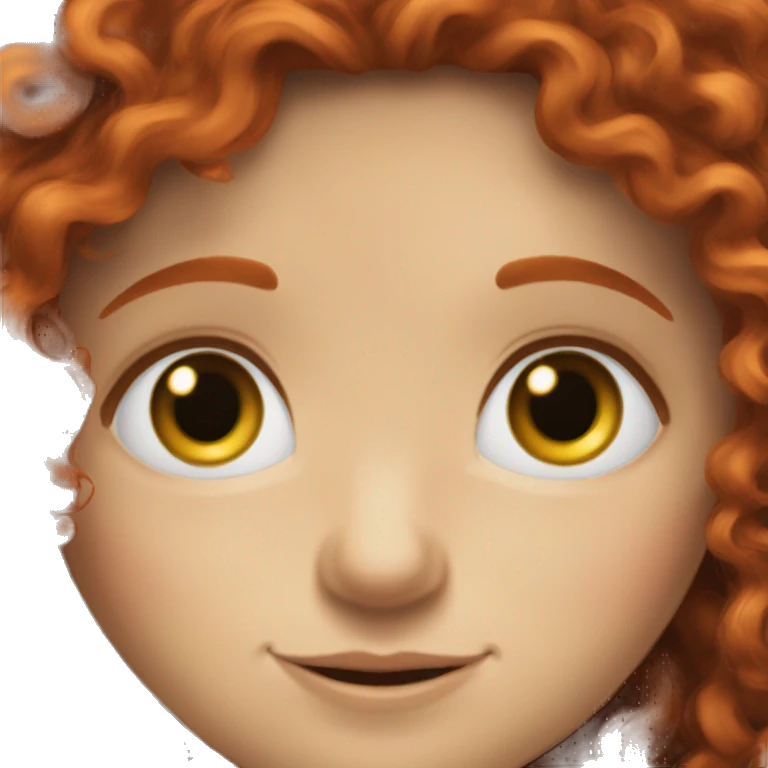 Curly Red Hair Bue Eyed Female Hobbit emoji