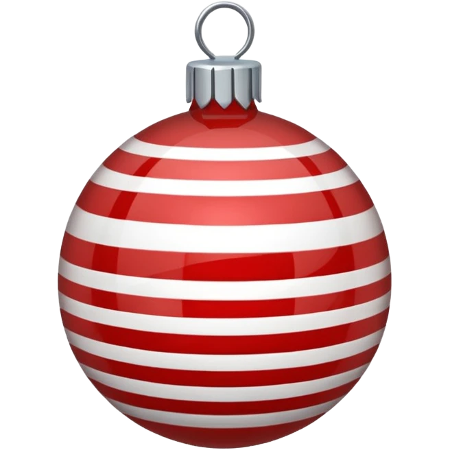 A Red Striped Ornament emoji