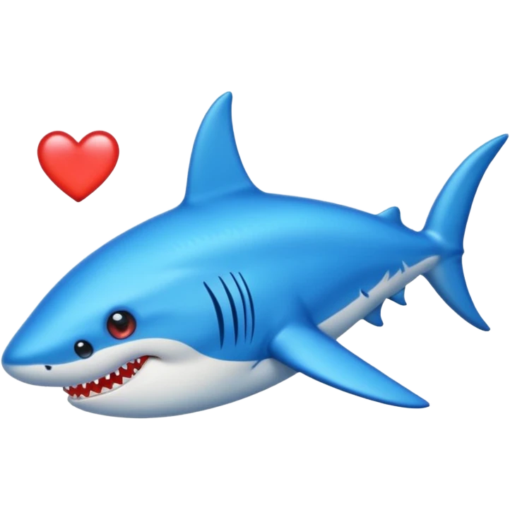 Crea un tiburón con ojos de corazón emoji