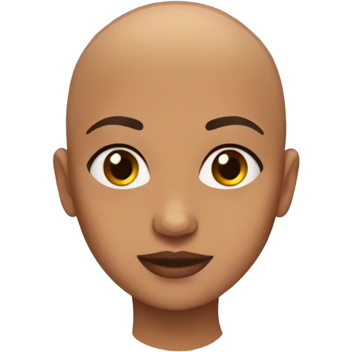 A bald brown skin girl emoji