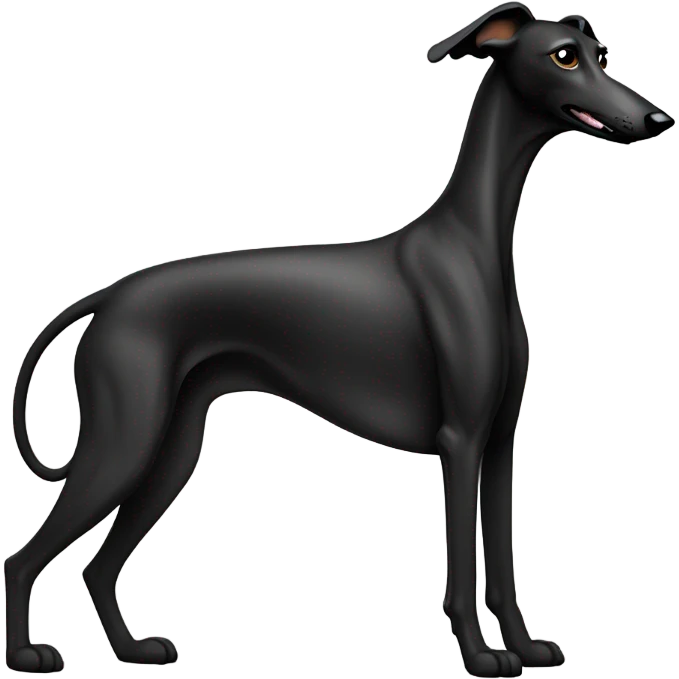 Black greyhound drinking beer emoji