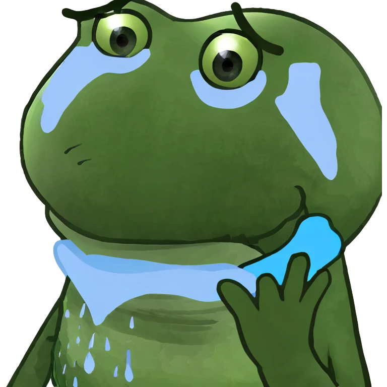 A sad red Elmo puppet with teardrops emoji