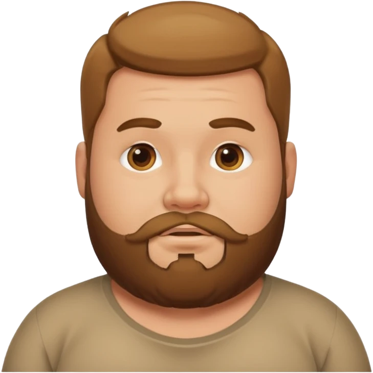 Chubby young man with beard  emoji
