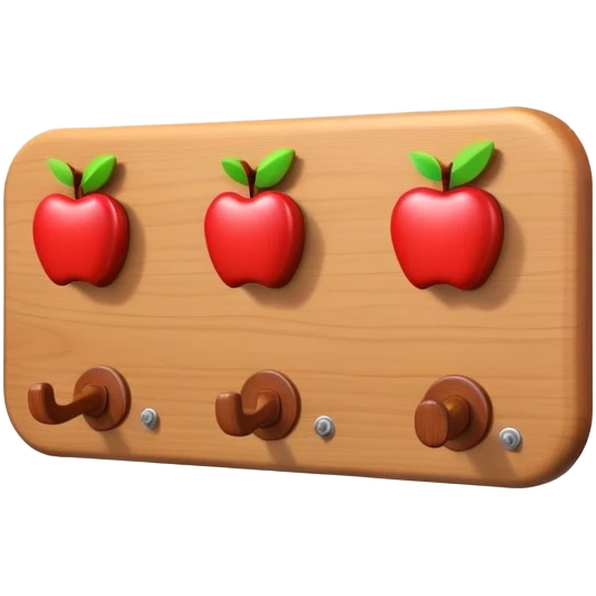 minimalist coat rack with clean lines and rounded corners in apple style emoji