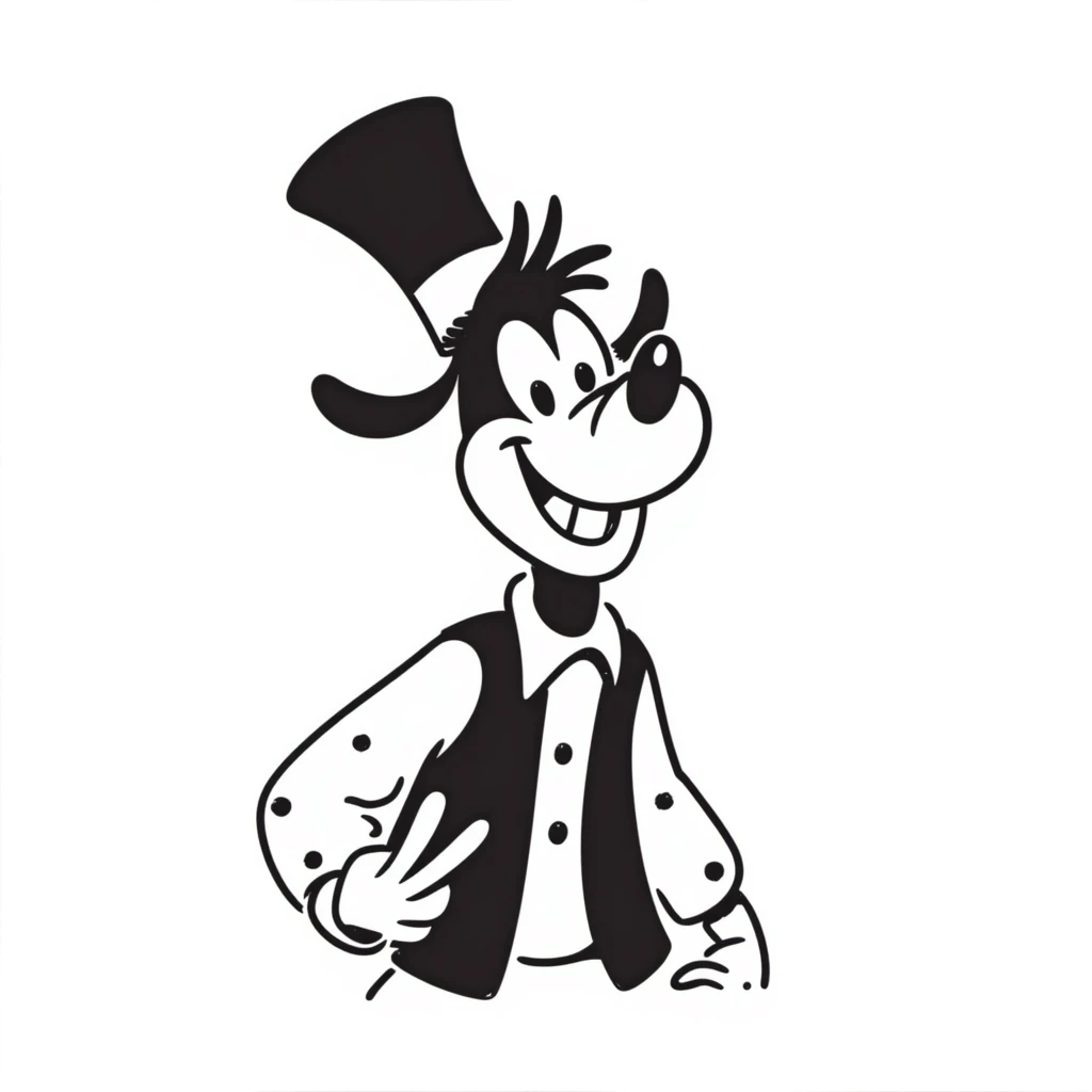 Goofy from Disney, grinning emoji