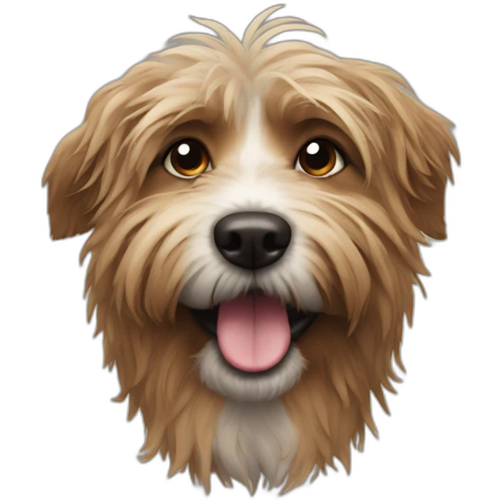 Scruffy dog named potato emoji