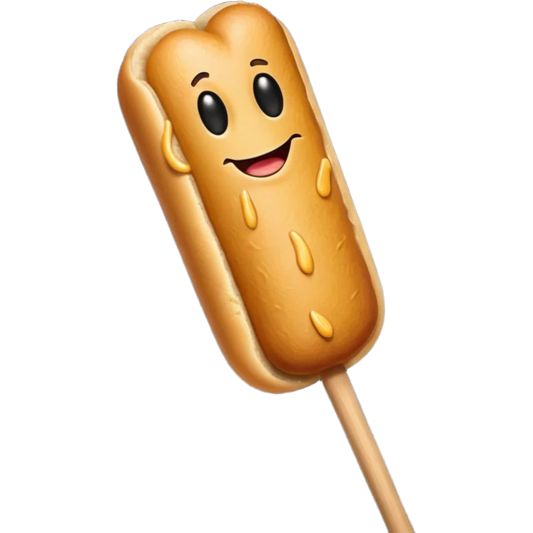 corndog but in black color emoji