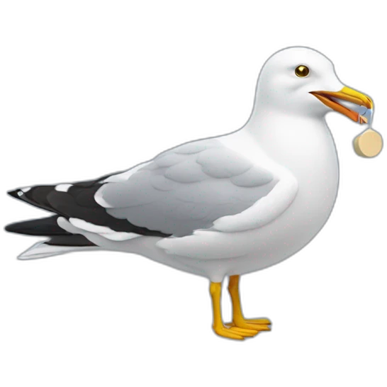 Seagull selling pills emoji