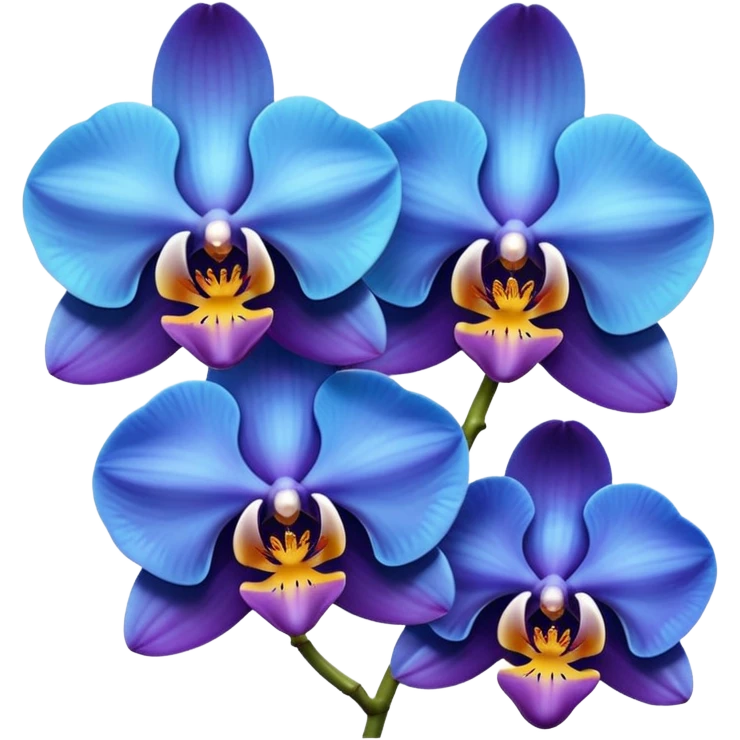 Blue orchids emoji